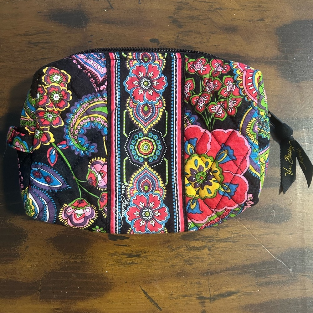 Vera Bradley Vibrant Floral Cosmetic Bag